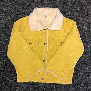 Kids Lime Faux Fur Lined Trucker Jacket